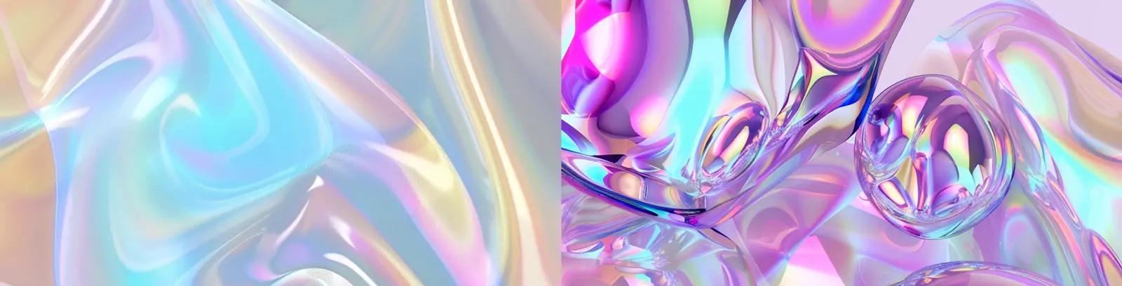 极简主义彩色全息渐变透明光滑玻璃线条海报背景midjourney关键词咒语