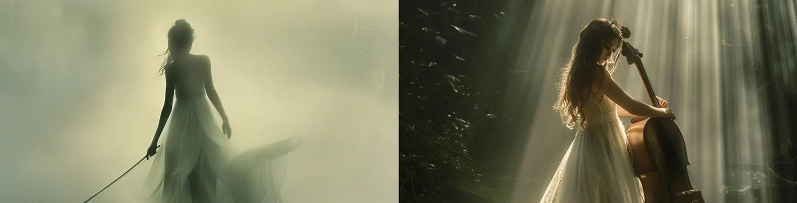 超现实空灵人物交响乐视觉旋律自然艺术摄影海报midjourney关键词咒语