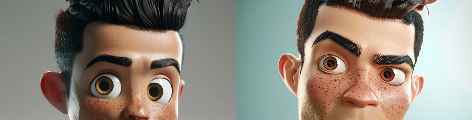 3D立体动漫卡通皮克斯迪士尼风格C罗足球人物模型midjourney关键词咒语