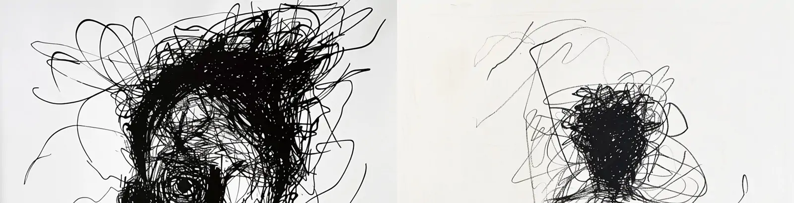 手绘黑白线条人物涂鸦绘画艺术海报midjourney关键词咒语