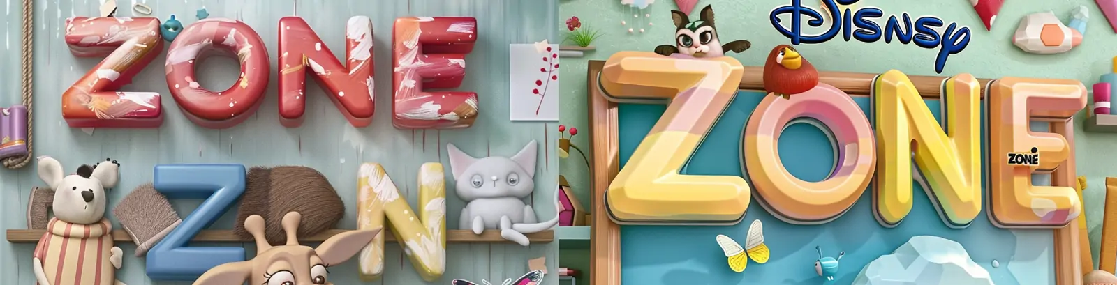 3D立体可爱卡通迪士尼动物园大象长颈鹿形象插图海报midjourney关键词咒语