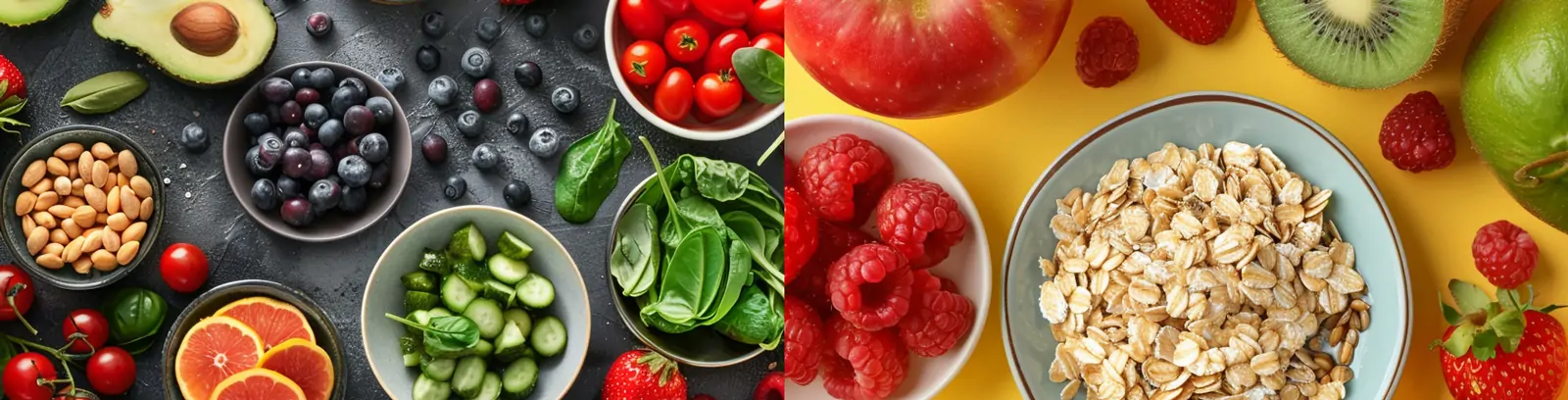 营养健康新鲜蔬菜水果蓝莓麦片轻食摄影海报midjourney关键词咒语