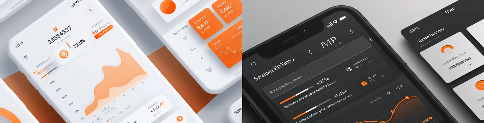 极简主义简洁金融数据UI界面设计midjourney关键词咒语