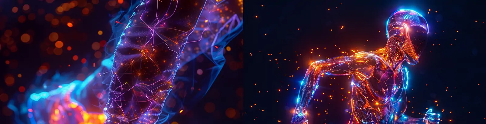 未来科技感赛博朋克运动员奔跑酷炫鞋子光效线条广告摄影海报midjourney关键词咒语