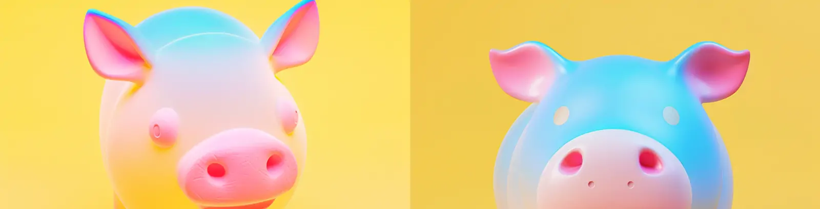 3D彩色橡胶气球十二生肖动物牛立体模型midjourney关键词咒语