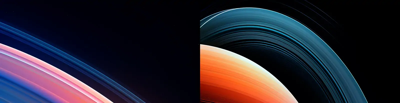 彩色渐变光效线条太空星球环绕自然抽象艺术摄影海报背景midjourney关键词咒语