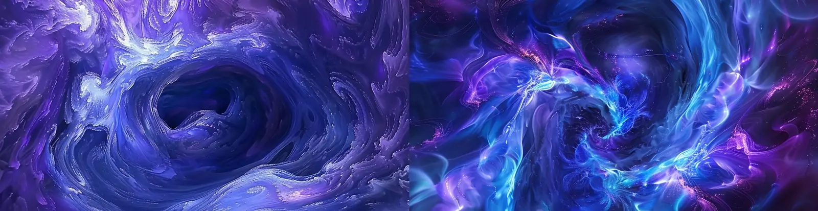 抽象艺术蓝色紫色旋涡流动宇宙图案美学海报背景midjourney关键词咒语