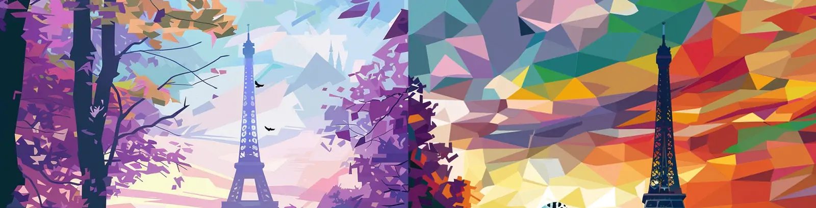 手绘巴黎奥运会埃菲尔铁塔体育场运动员插图海报midjourney关键词咒语