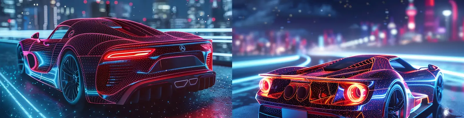 未来主义科技动感跑车高速行驶光效线条摄影海报midjourney关键词咒语