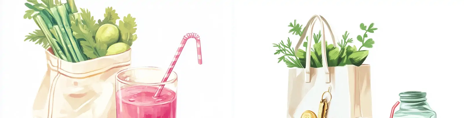 手绘新鲜蔬菜水果鲜榨果汁饮料插图midjourney关键词咒语