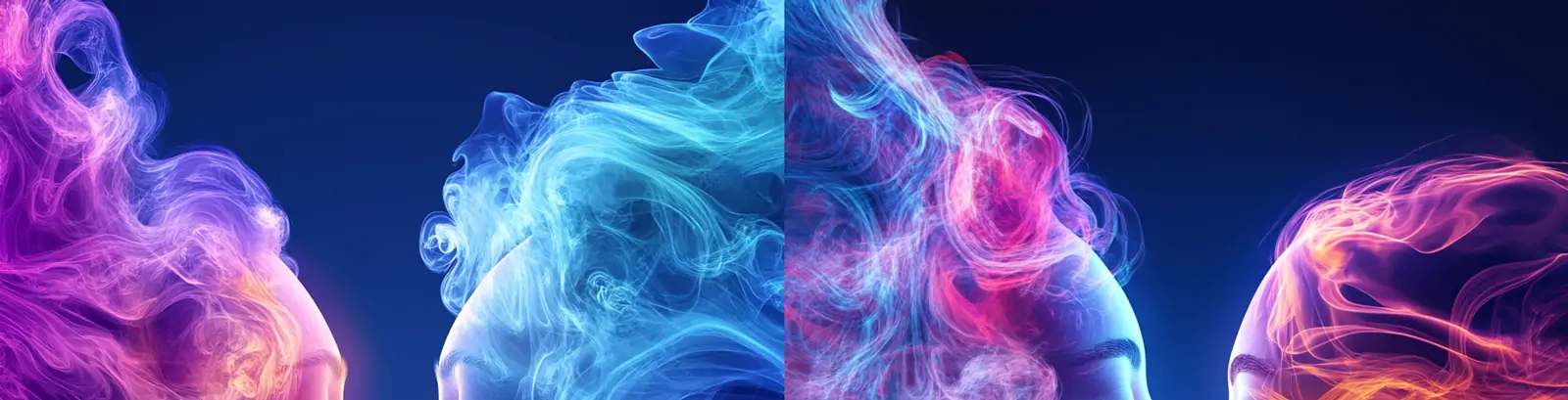 彩色神话精灵烟雾七夕情人节情侣女孩精灵亲吻人物特写摄影海报midjourney关键词咒语