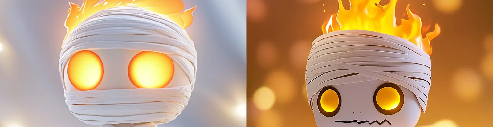 创意可爱古埃及木乃伊盲盒玩具人物模型midjourney关键词咒语