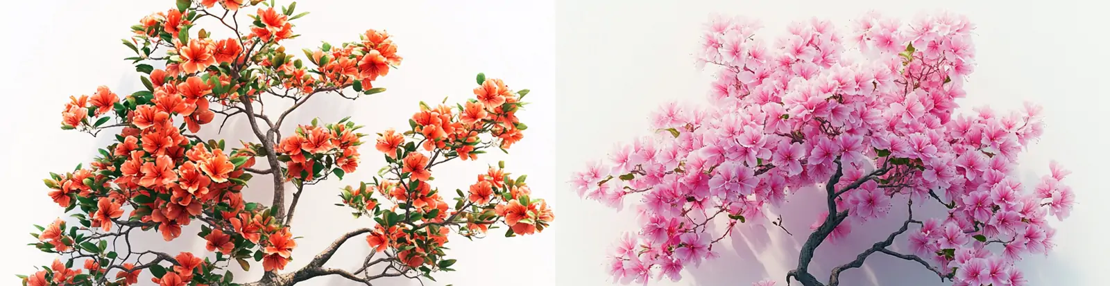 中国风鲜花植物杜鹃盆栽鸟瞰图艺术摄影海报midjourney关键词咒语