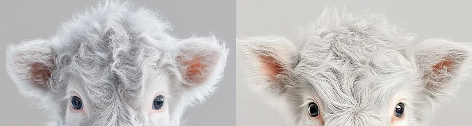 可爱毛茸茸高地小牛犊动物特写摄影海报midjourney关键词咒语