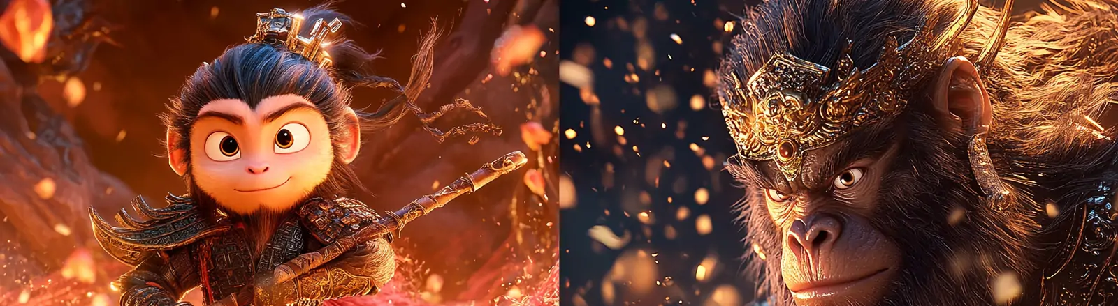 中国风黑神话悟空游戏人物卡通形象宣传海报midjourney关键词咒语