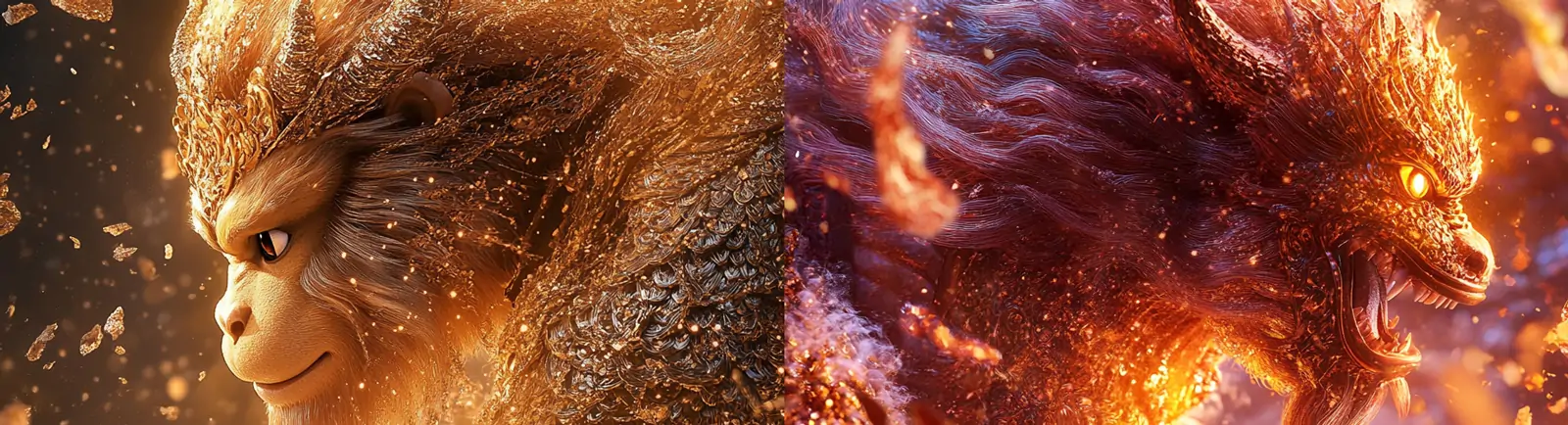 中国风黑神话悟空游戏人物美猴王卡通形象宣传海报midjourney关键词咒语