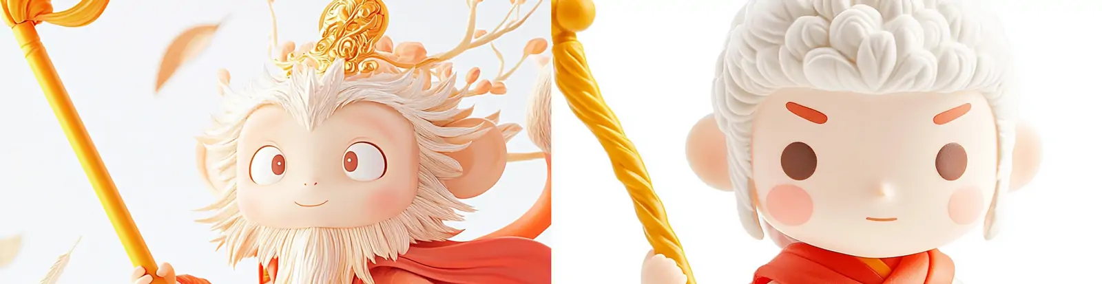 3D立体可爱卡通孙悟空美猴王玩具盲盒模型插图海报midjourney关键词咒语