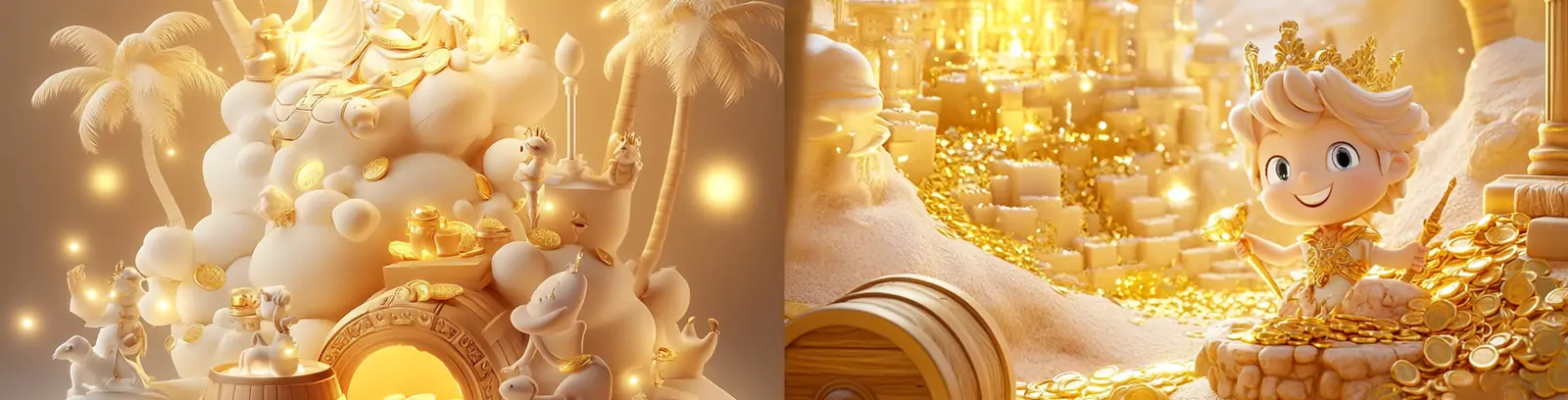 3D立体动漫卡通可爱愤怒公主老虎机游戏金币场景插图海报midjourney关键词咒语