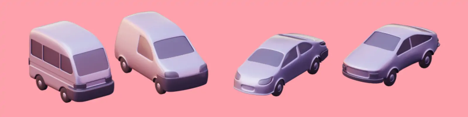 3D立体车辆汽车轿车货车png图标插图blender设计素材模型