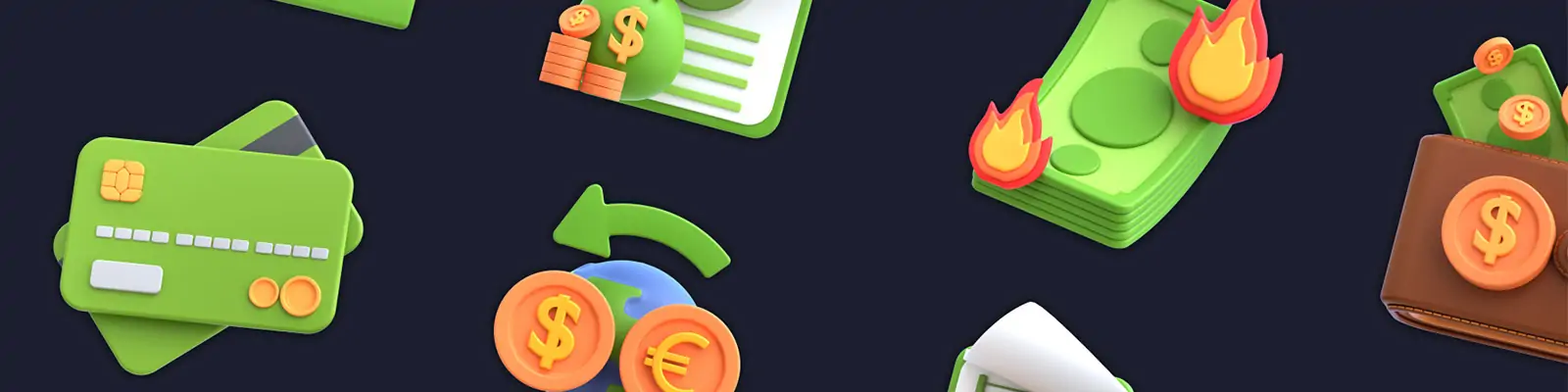 3D立体金融财务经济理财元素png图标插图obj设计素材模版