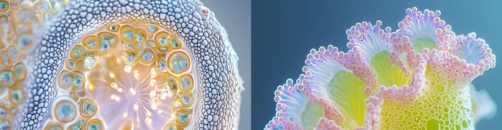 未来主义科技自然彩色鲜花植物显微镜胶片摄影海报midjourney关键词咒语