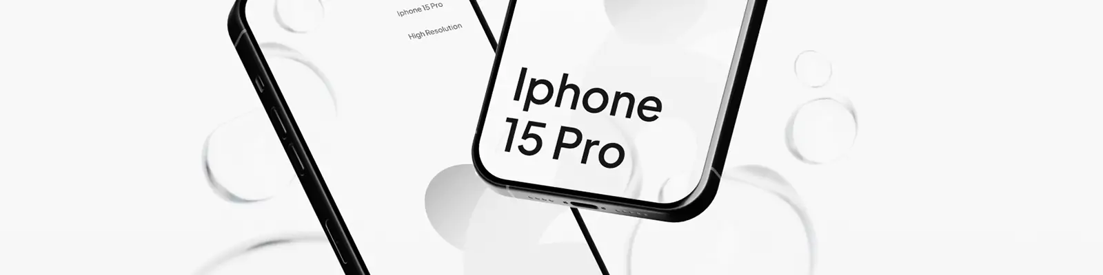 iPhone15 Pro移动手机展示样机贴图psd分层设计素材模版Mockup