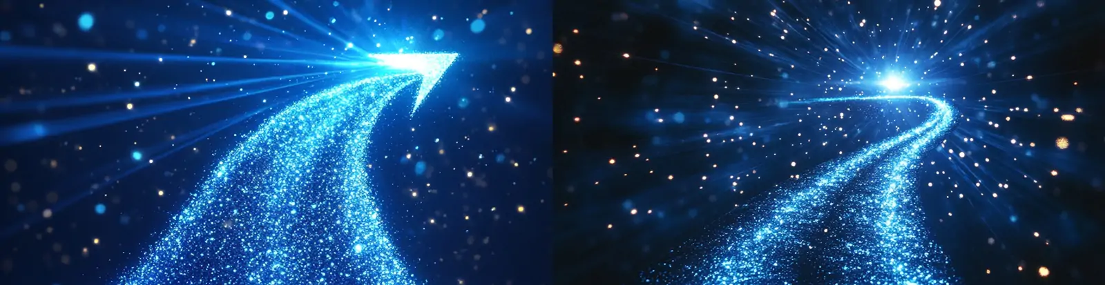 未来主义蓝色科技感光效数字艺术海报背景midjourney关键词咒语