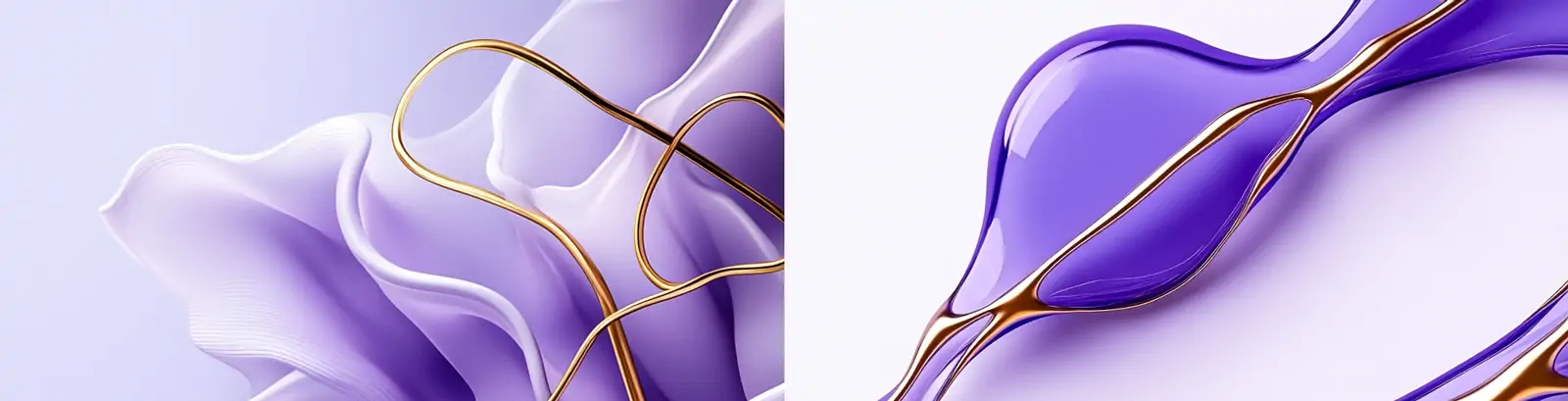 薰衣草紫色抽象艺术线条烫金数字艺术空间海报背景midjourney关键词咒语