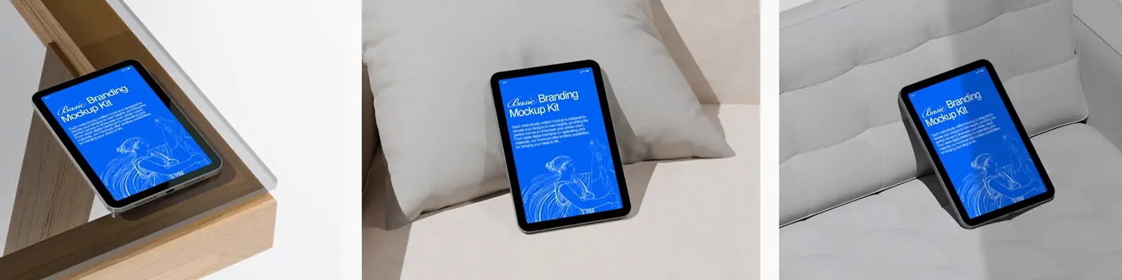 iPad平板电脑显示设备模型展示样机贴图Figma设计素材模版Mockup