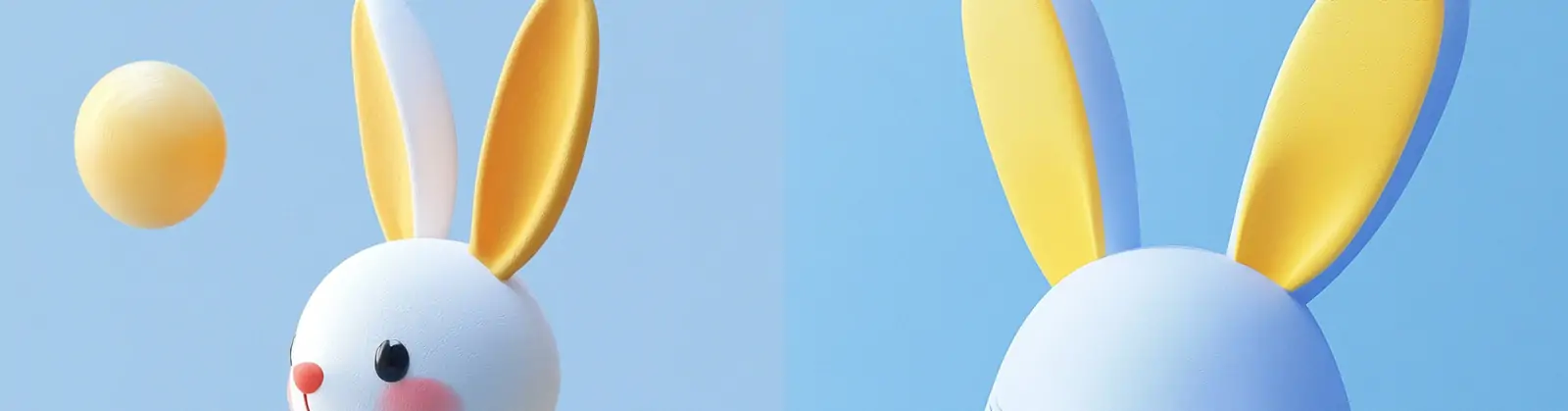 3D立体可爱卡通兔子动漫形象模型midjourney关键词咒语