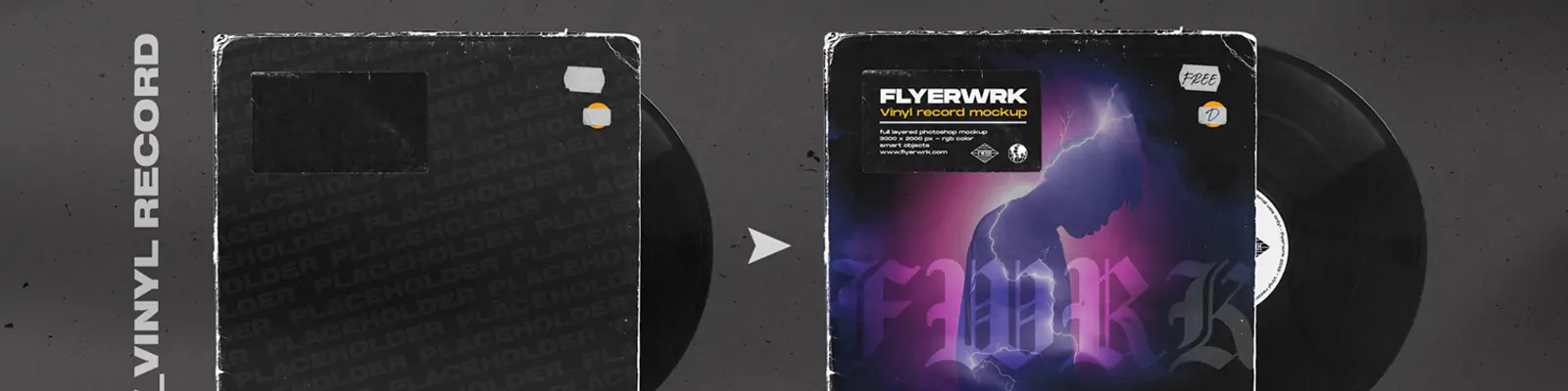 时尚潮流复古做旧光盘磁盘包装样机贴图psd分层设计素材模板Mockup