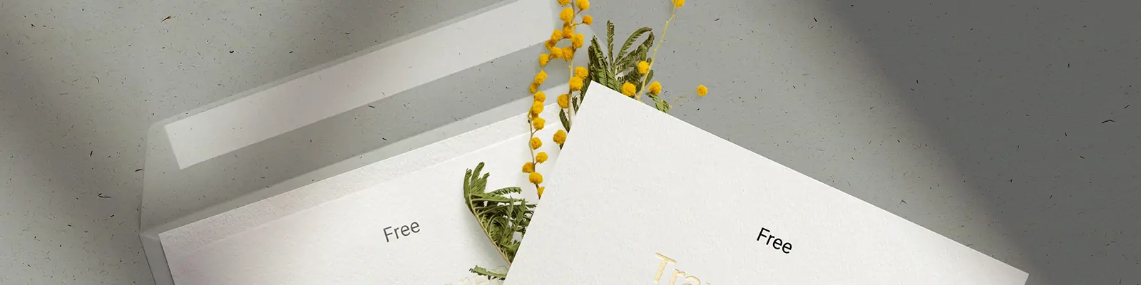 时尚简约信封卡片贺卡样机贴图海报psd分层设计素材模板Mockup