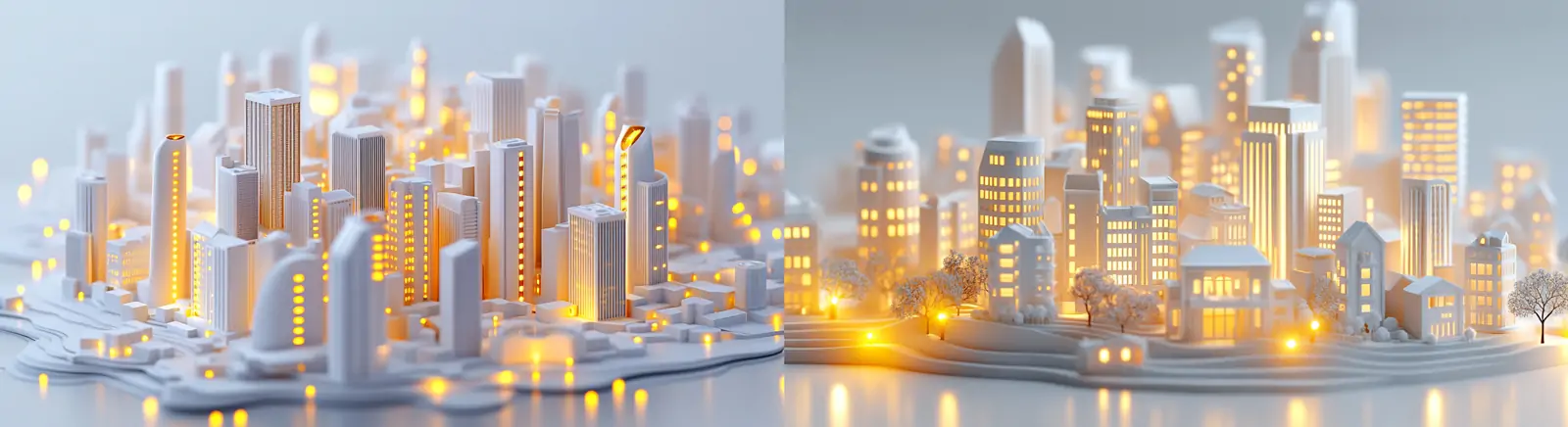 高逼真3D立体现代城市建筑楼盘场景模型midjourney关键词咒语