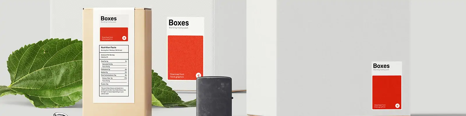 纸盒包装盒展示样机贴图海报psd分层设计素材模板Mockup