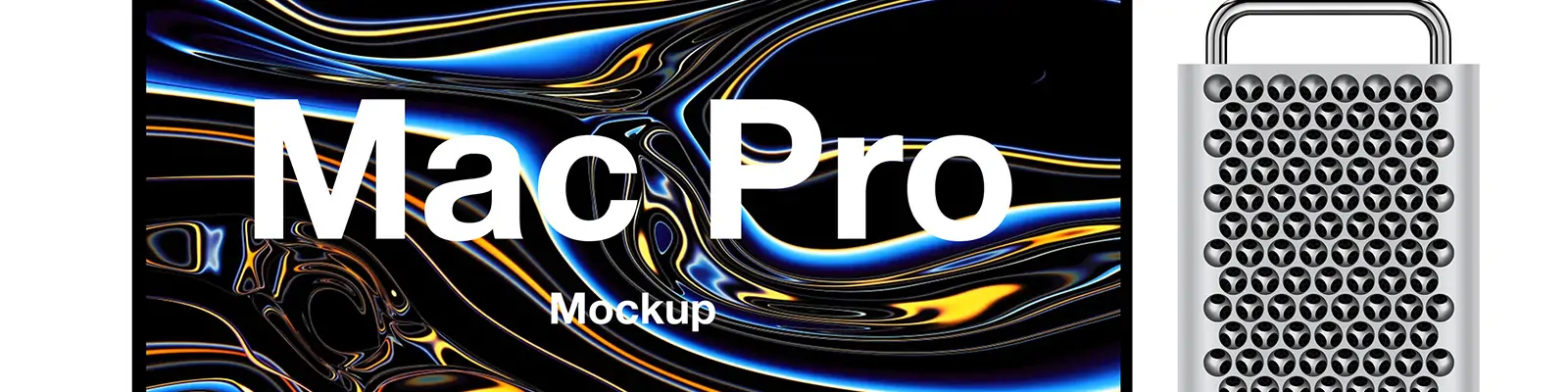 Mac Pro苹果电脑展示样机贴图海报psd分层设计素材模板Mockup