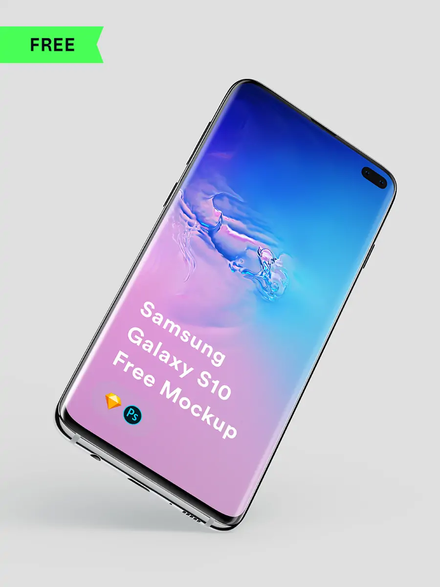 Midjourney - 简约移动手机三星Galaxy S10样机贴图psd分层设计素材模板Mockup Mockup样机-Ai宇宙吧-