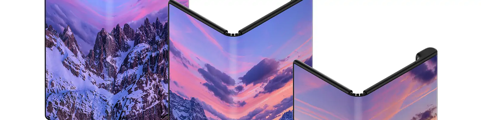 华为Mate X Phone折叠手机样机贴图psd设计素材模板Mockup