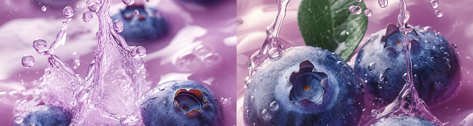 紫色蓝莓葡萄新鲜水果水花飞溅广告摄影海报midjourney关键词咒语