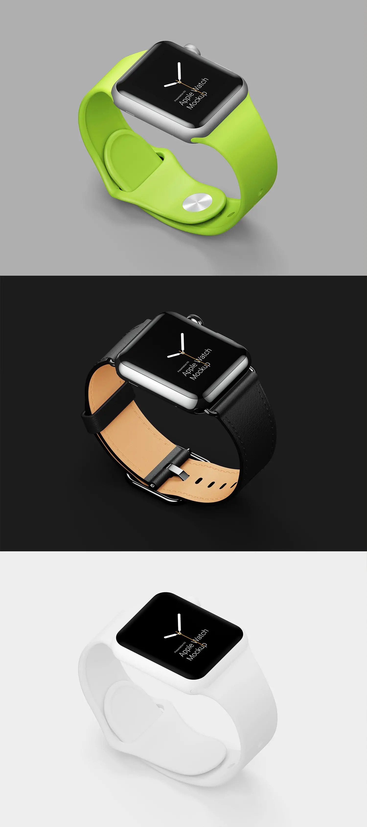 iWatch手表展示样机贴图海报psd分层设计素材模板Mockup