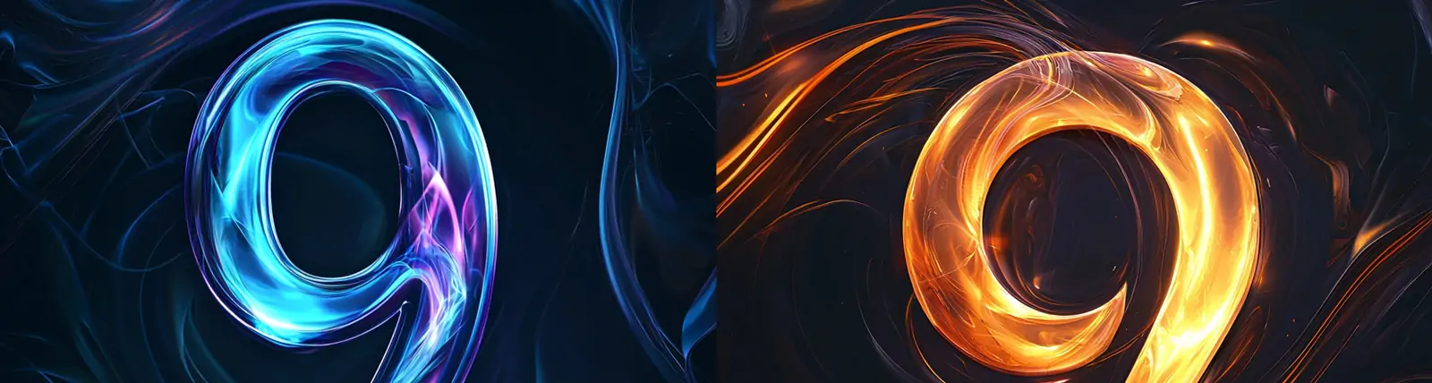 现代科技渐变光效数字9立体图形设计海报midjourney关键词咒语