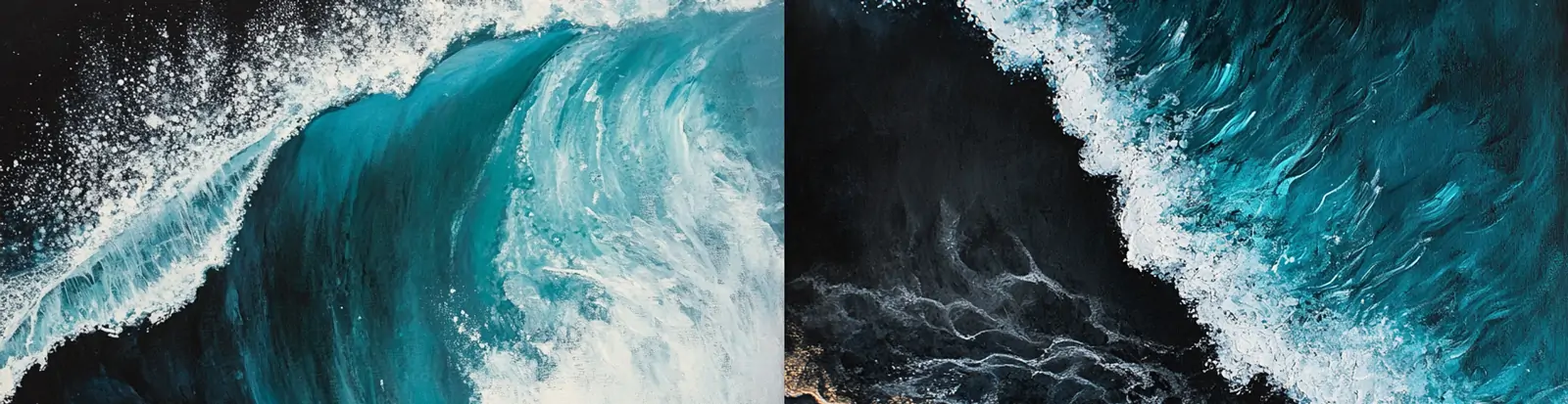 蓝绿色海浪拍打黑色沙滩鸟瞰图场景摄影海报midjourney关键词咒语