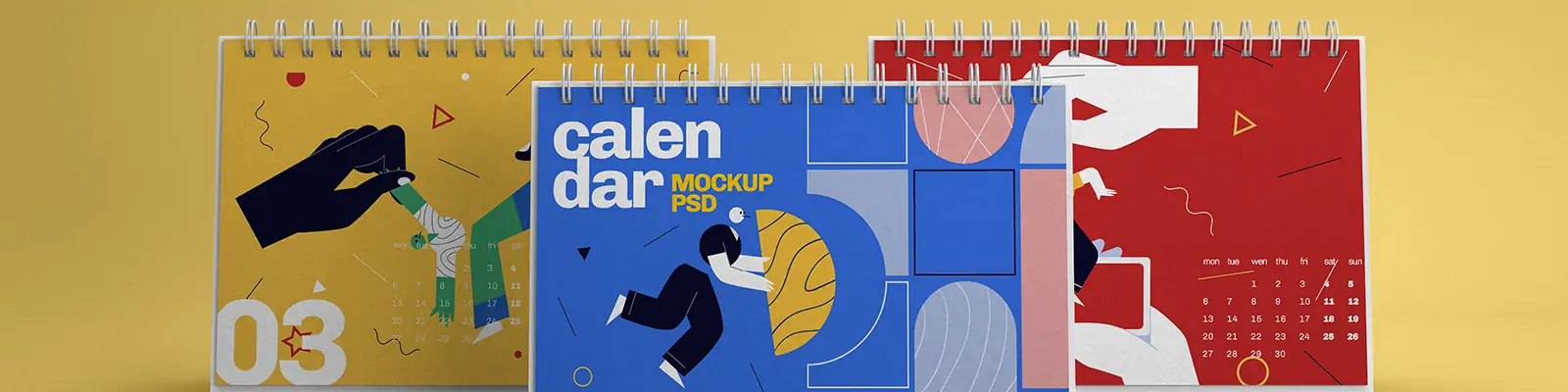 台历日历万年历智能贴图样机品牌VI提案展示psd设计素材模版Mockup