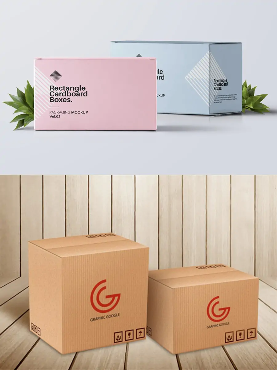 Midjourney - 快递物流纸盒纸箱产品包装效果展示样机贴图psd设计素材模版Mockup Mockup样机-Ai宇宙吧-