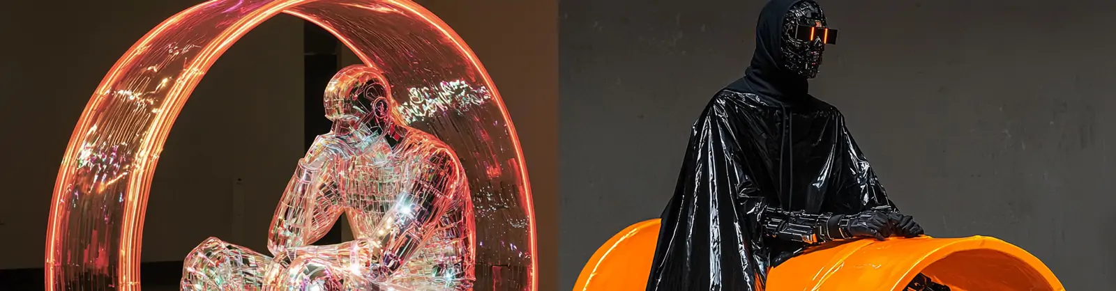 创意人物机器人思想家造型视觉特效杂志封面摄影海报midjourney关键词咒语