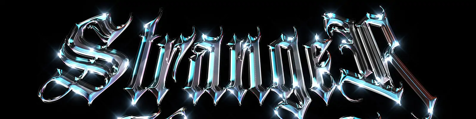 潮流金属水晶镀铬文字特效海报贴图样机psd设计素材模板Mockup