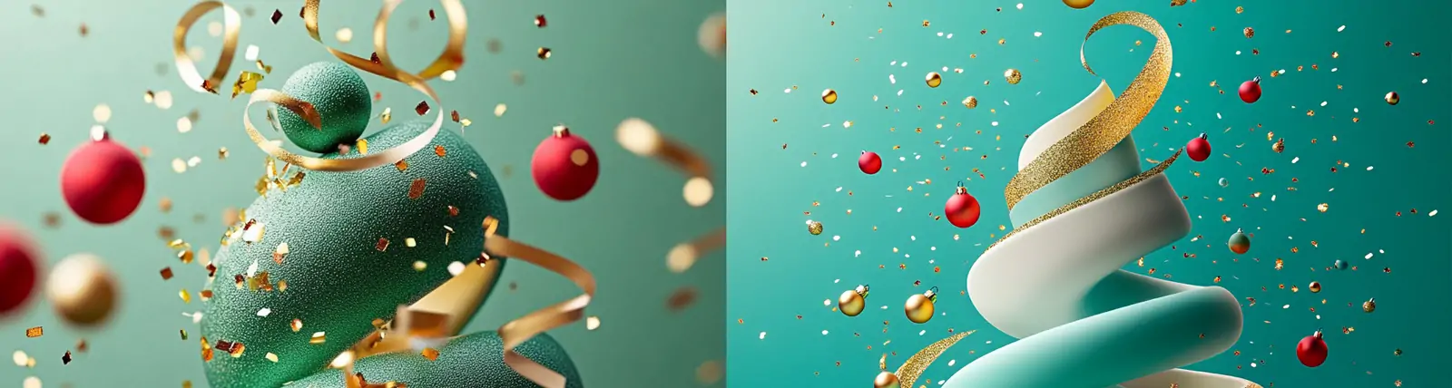 极简主义圣诞节圣诞树彩带杂志摄影封面海报背景midjourney关键词咒语