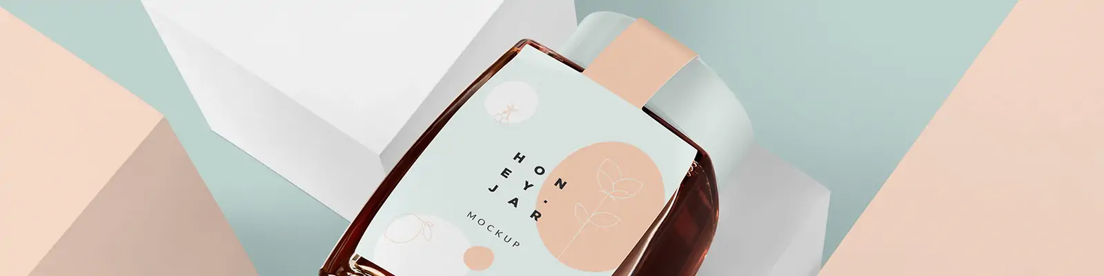 蜂蜜罐包装盒效果展示贴图样机模型psd分层设计素材模板Mockup