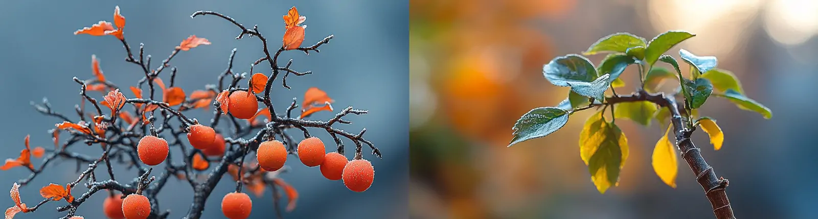 创意秋天柿子树儿童粘土世界微型景观特写摄影海报midjourney关键词咒语
