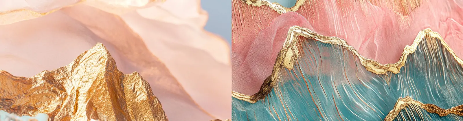 中国风烫金自然山水抽象几何风景朋克美学摄影海报midjourney关键词咒语