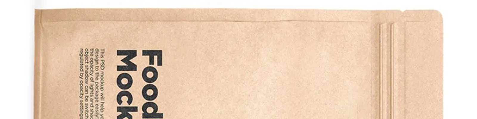 牛皮纸咖啡袋自封袋产品食品包装展示效果图psd样机素材模版Mockup